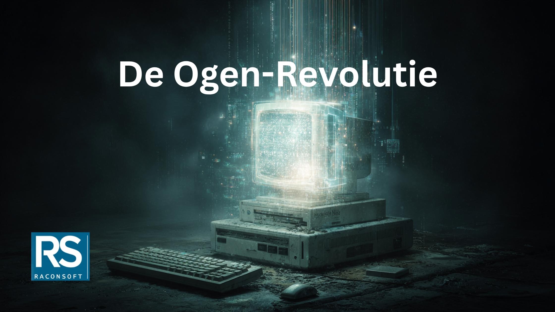 Illustratie van een AI die een computerinterface bekijkt